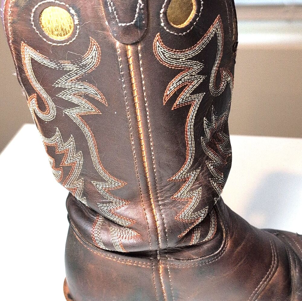 Double-H DH5159 Brown Western Equestrian Boots Men's US Size 7 Woman 8 - Picture 7 of 10